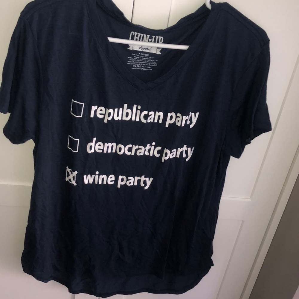 wine party political graphic tee
